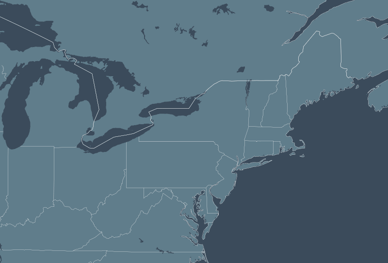 Northeast US region map